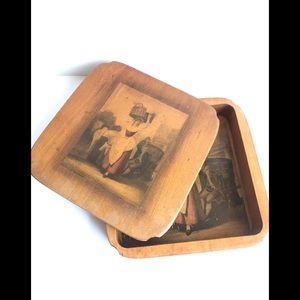 Vintage wooden trinket box